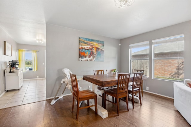 3600 Riesling Dr, Denton, TX 76226 - dining room with baseboards and hardwood / wood-style floors