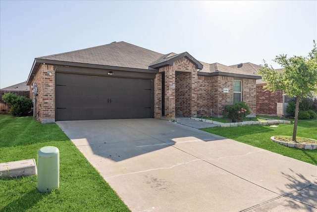 2408 Anton Dr, Forney, TX 75126 - single story home with a garage, brick siding, and a front yard