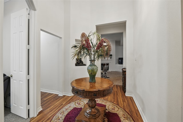 3861 Navarro Way, Frisco, TX 75034 - corridor with baseboards and wood finished floors