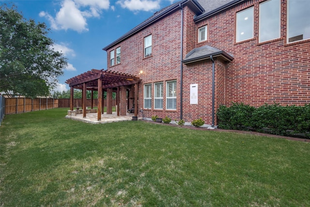 2204 Aberdeen Dr, Trophy Club, TX 76262 - back of house with a pergola, brick siding, and a patio area