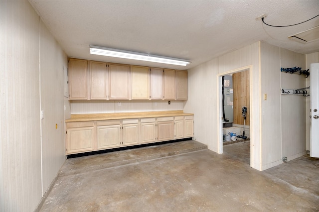 below grade area with wood walls