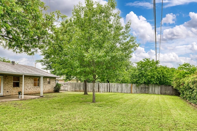 view of yard with a patio
