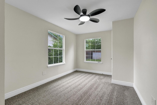 1110 Green St, Abilene, TX 79603 - carpeted empty room with baseboards and ceiling fan