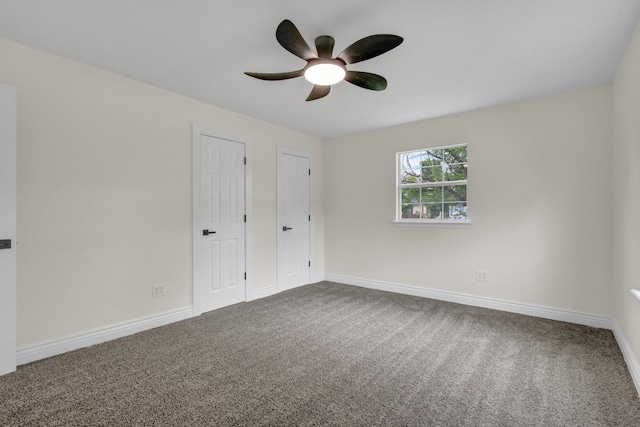 1110 Green St, Abilene, TX 79603 - unfurnished bedroom with carpet floors, baseboards, and a ceiling fan
