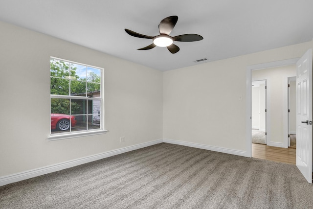 1110 Green St, Abilene, TX 79603 - spare room with carpet floors, ceiling fan, and baseboards