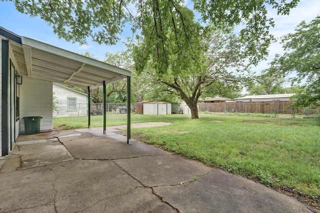 1110 Green St, Abilene, TX 79603 - view of yard with a patio, a shed, and an outdoor structure