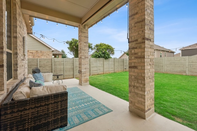 1405 Chickadee Dr, Argyle, TX 76226 - view of patio featuring an outdoor living space