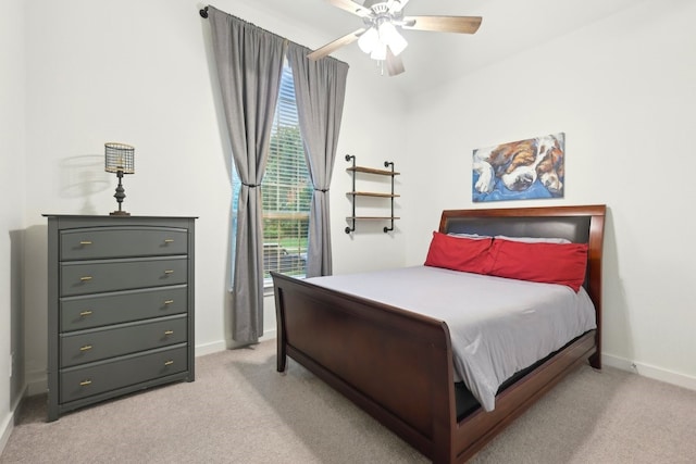 1405 Chickadee Dr, Argyle, TX 76226 - bedroom with light colored carpet, multiple windows, baseboards, and a ceiling fan