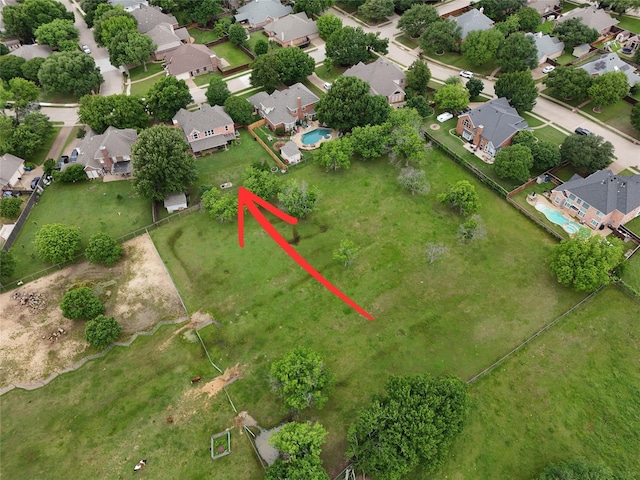 aerial view of residential area