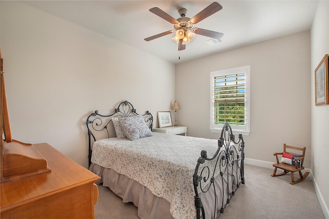2700 Tremont Blvd, Mckinney, TX 75071 - bedroom with light colored carpet, baseboards, and ceiling fan