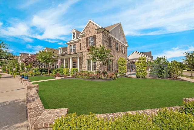 2700 Tremont Blvd, Mckinney, TX 75071 - georgian-style home with brick siding and a front lawn