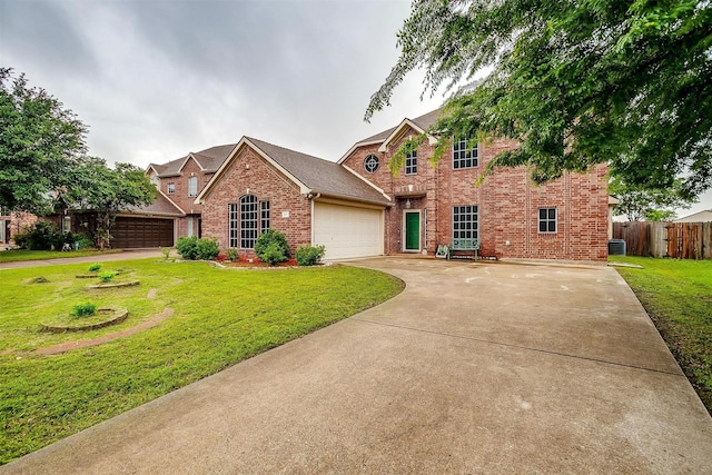 111 Evening Star Cir, Red Oak, TX 75154 - traditional-style home with brick siding, a garage, and driveway
