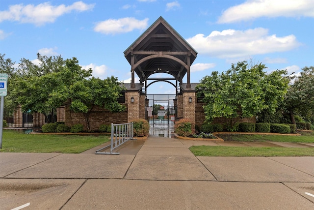 view of property featuring fence