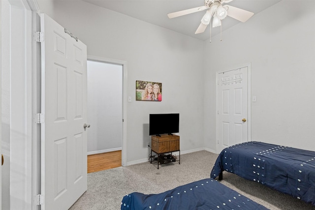 4119 Timbersedge Trl, Arlington, TX 76015 - carpeted bedroom with baseboards and a ceiling fan