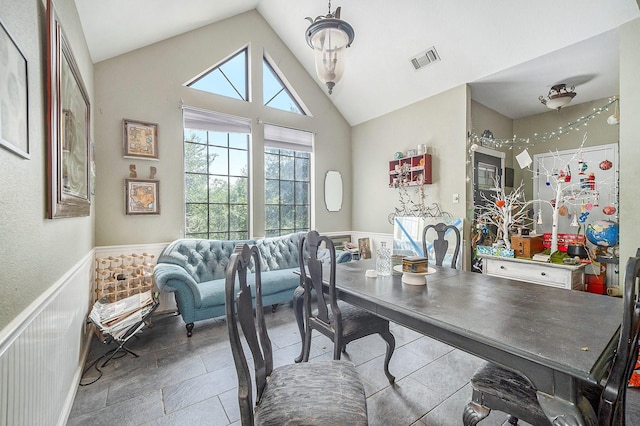 7508 Lake Highlands Dr, Fort Worth, TX 76179 - office space with a wainscoted wall and vaulted ceiling