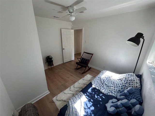 1034 Shawnee Trce, Grand Prairie, TX 75051 - bedroom with wood finished floors and a ceiling fan