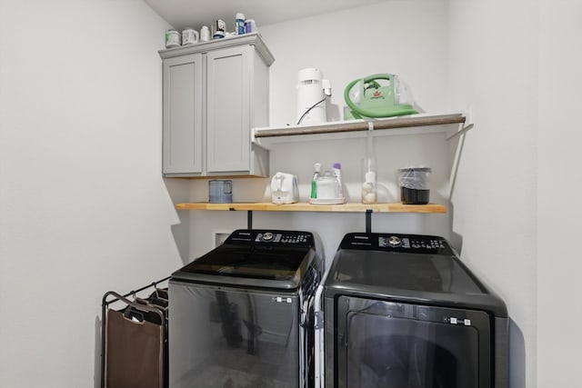 3409 Brady Starr Dr, Aubrey, TX 76227 - laundry area with separate washer and dryer and cabinet space