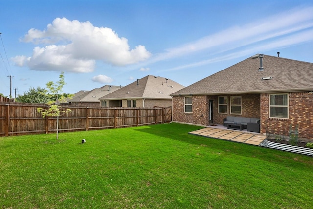 3409 Brady Starr Dr, Aubrey, TX 76227 - view of yard with outdoor lounge area and a patio area