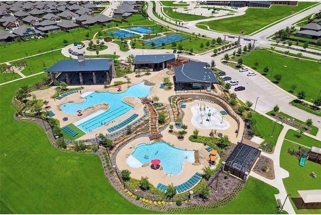 3409 Brady Starr Dr, Aubrey, TX 76227 - bird's eye view of a pool area