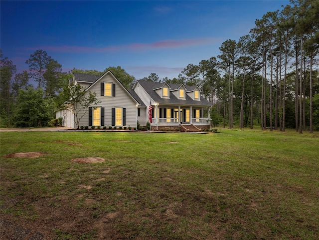 22924 County Road 223, Arp, TX 75750 - view of front of property with covered porch, a lawn, and driveway