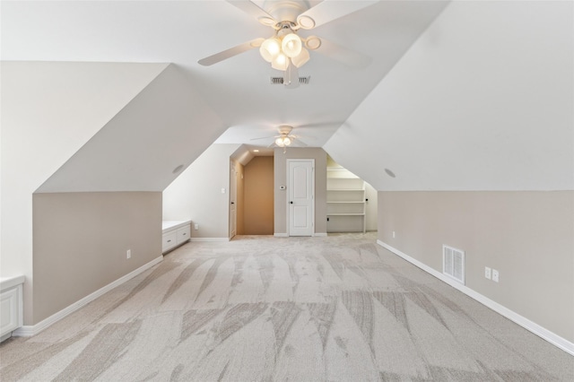 22924 County Road 223, Arp, TX 75750 - bonus room with ceiling fan, carpet flooring, lofted ceiling, and baseboards