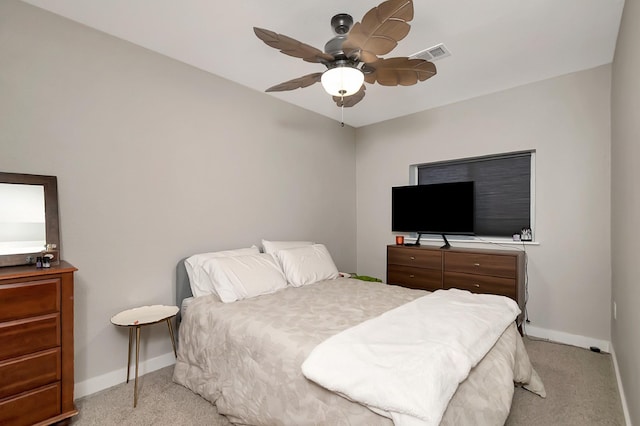14070 Rucker St, Azle, TX 76020 - bedroom featuring light carpet, baseboards, and ceiling fan