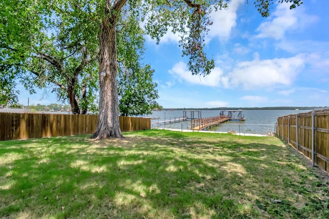 14070 Rucker St, Azle, TX 76020 - view of yard featuring a water view and a boat dock