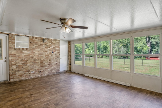 1621 Baseball Loop, Diana, TX 75640 - unfurnished sunroom with ceiling fan