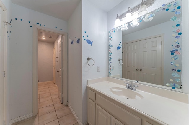 1364 Aubrey Ln, Frisco, TX 75033 - bathroom featuring tile patterned flooring, vanity, and baseboards