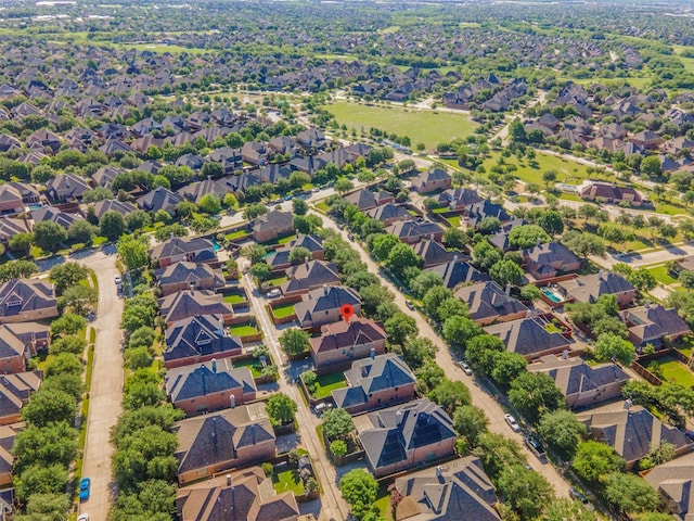 1364 Aubrey Ln, Frisco, TX 75033 - aerial view of property and surrounding area with nearby suburban area