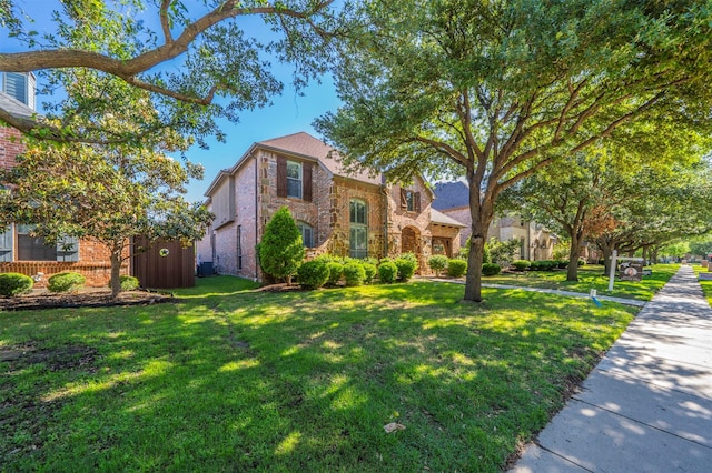 1364 Aubrey Ln, Frisco, TX 75033 - view of front of property with brick siding and a front yard