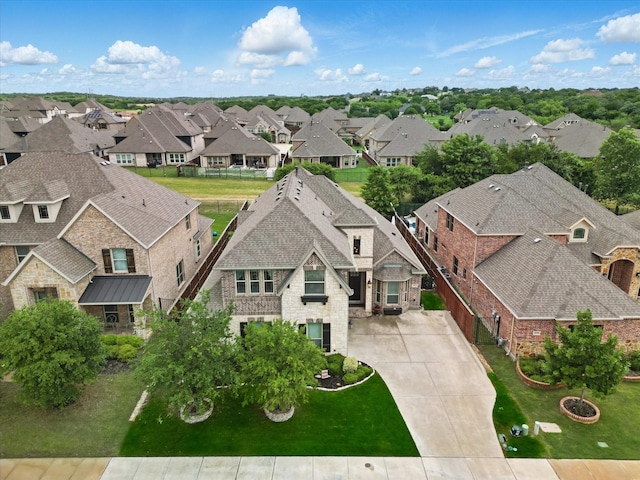 aerial view of residential area