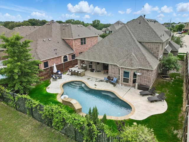 view of pool with a patio area