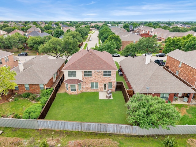 aerial perspective of suburban area