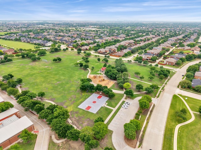 aerial view of residential area