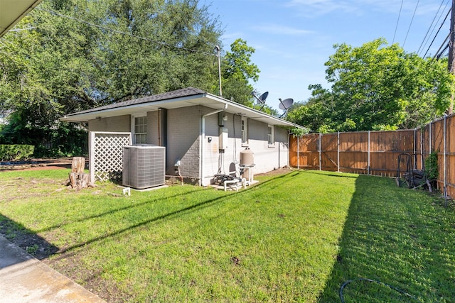 6838 Lupton Dr, Dallas, TX 75225 - view of side of home featuring cooling unit and brick siding