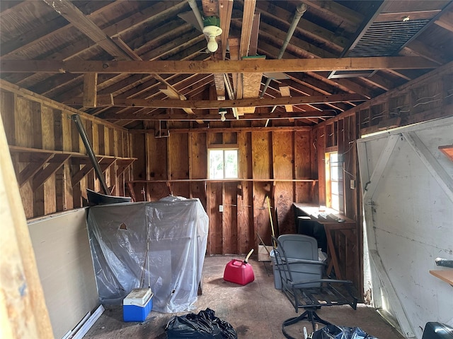 1664 Poplar Dr, Mesquite, TX 75149 - misc room with lofted ceiling