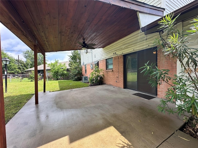 1664 Poplar Dr, Mesquite, TX 75149 - view of patio / terrace with ceiling fan