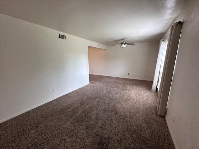 1664 Poplar Dr, Mesquite, TX 75149 - spare room with ceiling fan, carpet floors, and baseboards