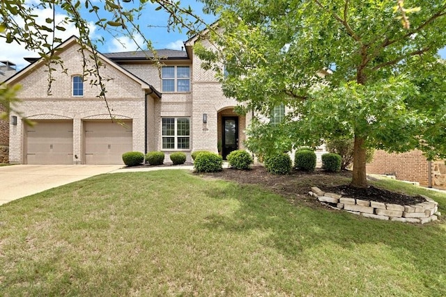 1321 Verbena Ln, Argyle, TX 76226 - french provincial home featuring concrete driveway, brick siding, and an attached garage