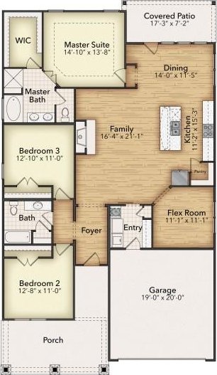 400 Tollett Dr, Aledo, TX 76008 - property floor plan