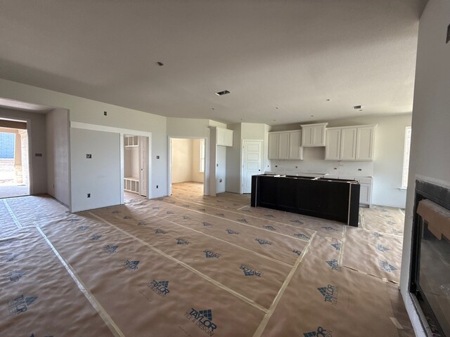 400 Tollett Dr, Aledo, TX 76008 - unfurnished living room with a fireplace