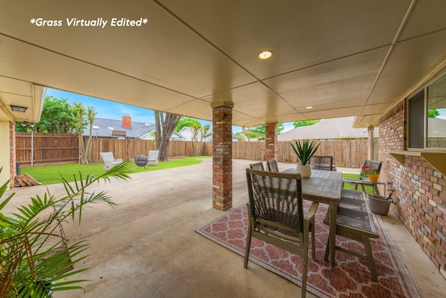 3809 Runge Ct E, Irving, TX 75038 - view of patio / terrace featuring outdoor dining space