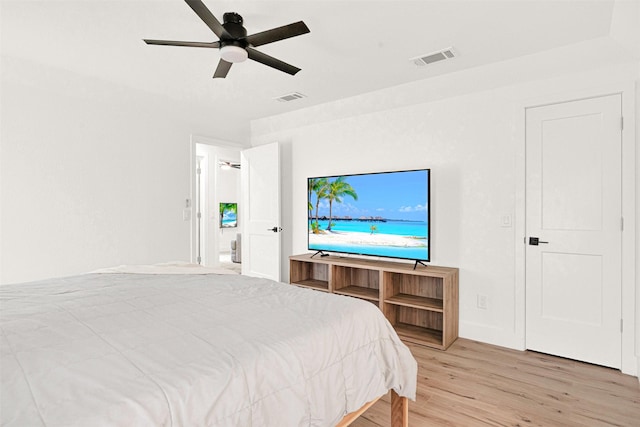 303 Randy Lee Ln, Mckinney, TX 75071 - bedroom featuring light wood finished floors, ceiling fan, and baseboards