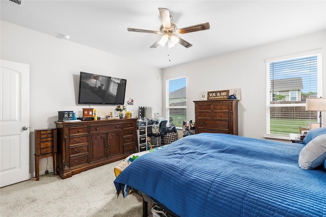 804 Feather Edge Dr, Springtown, TX 76082 - bedroom with carpet flooring and a ceiling fan