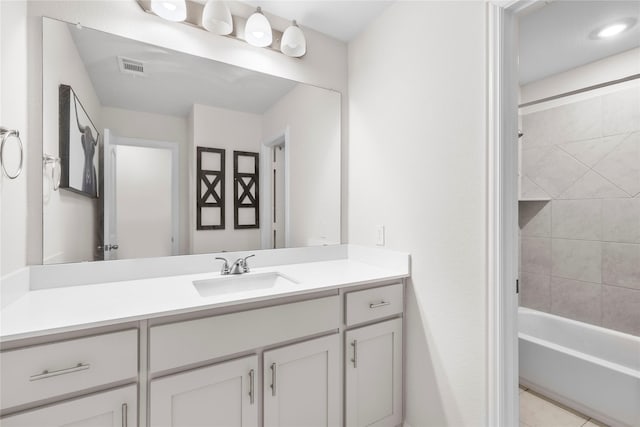 804 Feather Edge Dr, Springtown, TX 76082 - full bath featuring vanity, bathing tub / shower combination, and tile patterned flooring