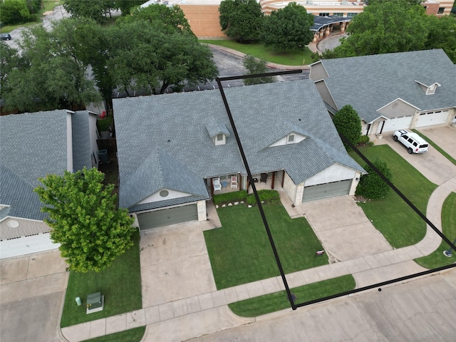 view from above of property