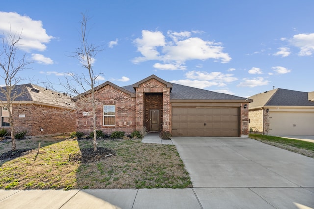 3936 Burks Ct, Celina, TX 75009 - view of front of property featuring brick siding, driveway, and an attached garage