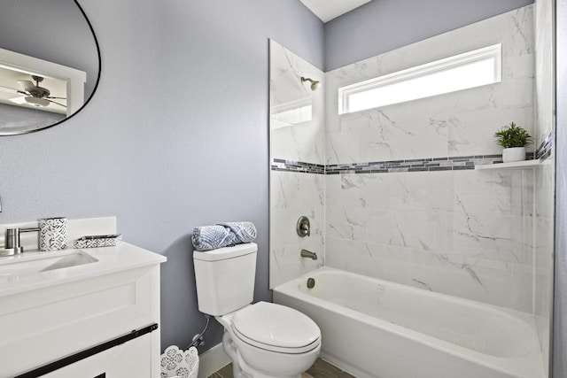 620 S First St, Sherman, TX 75090 - full bath featuring toilet, shower / washtub combination, and vanity