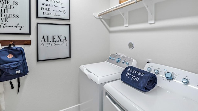 3523 San Clemente Dr, Melissa, TX 75454 - laundry area featuring separate washer and dryer and laundry area